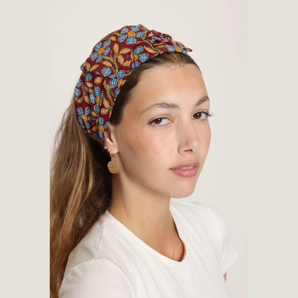 Burgundy Cotton Headwrap