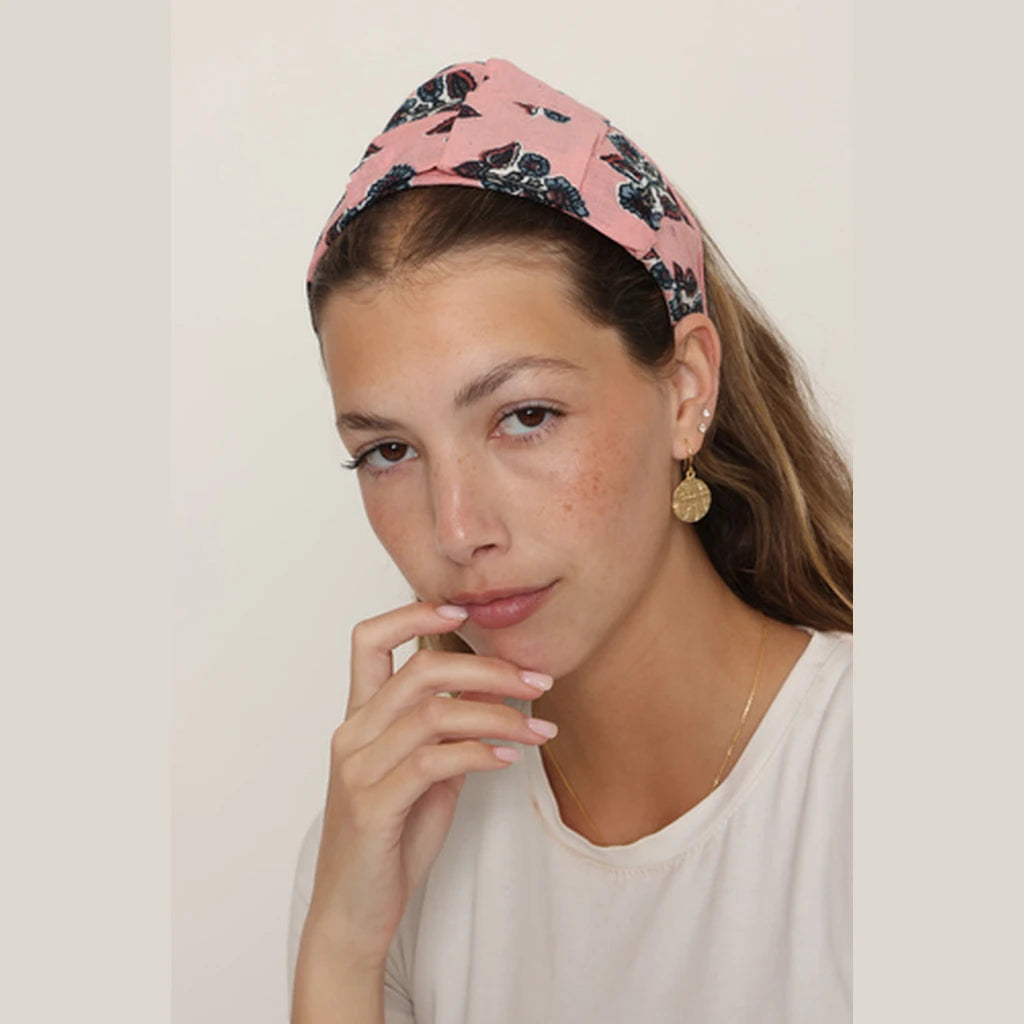 Pink Cotton Bow Headband