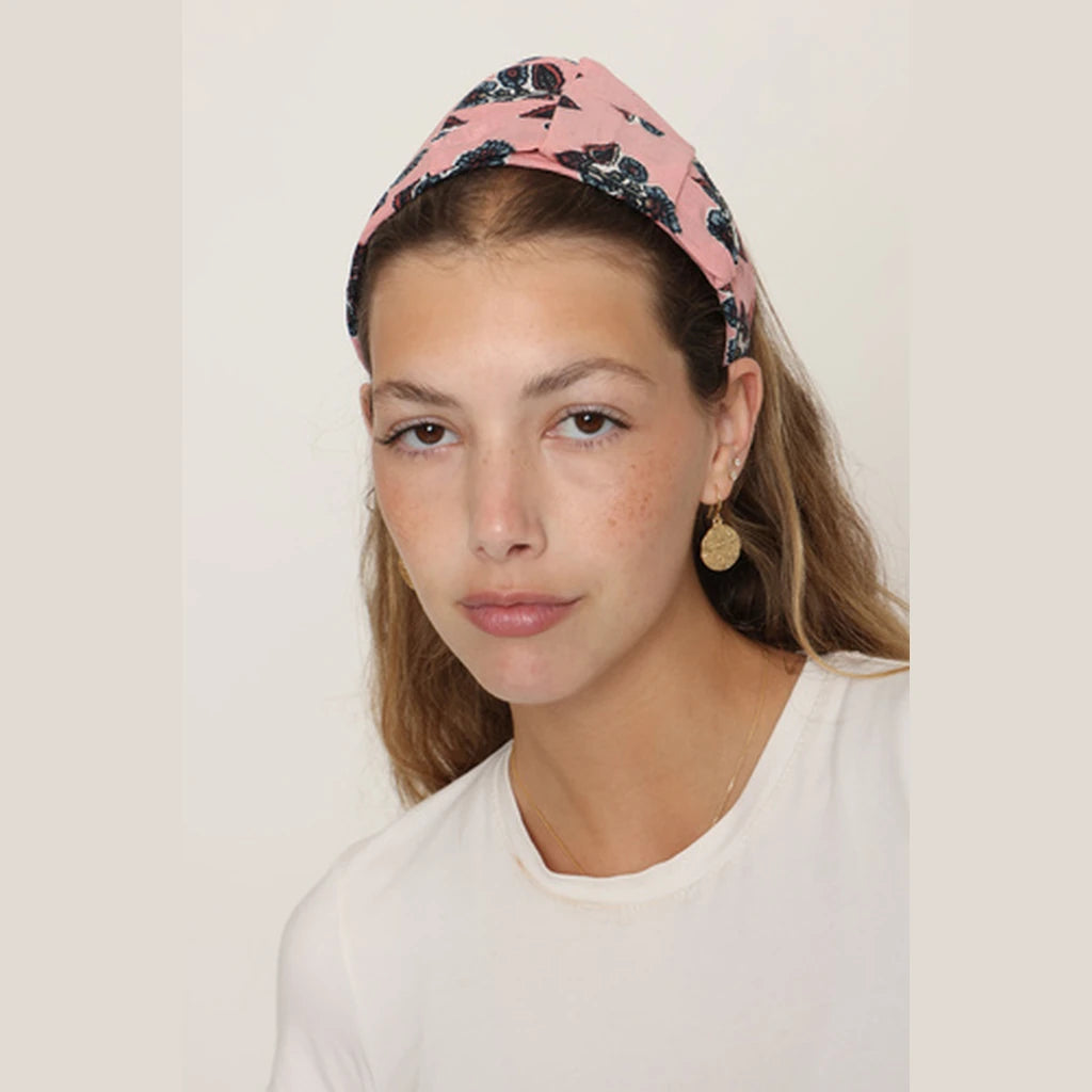 Pink Cotton Bow Headband
