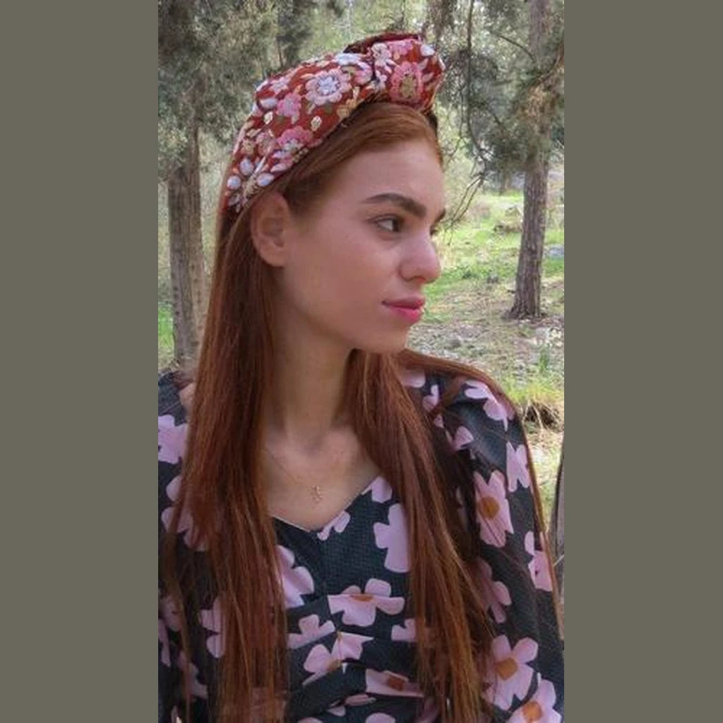 Orange Floral Headband