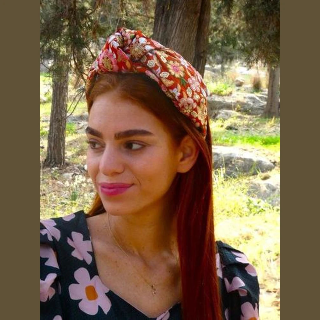 Orange Floral Headband