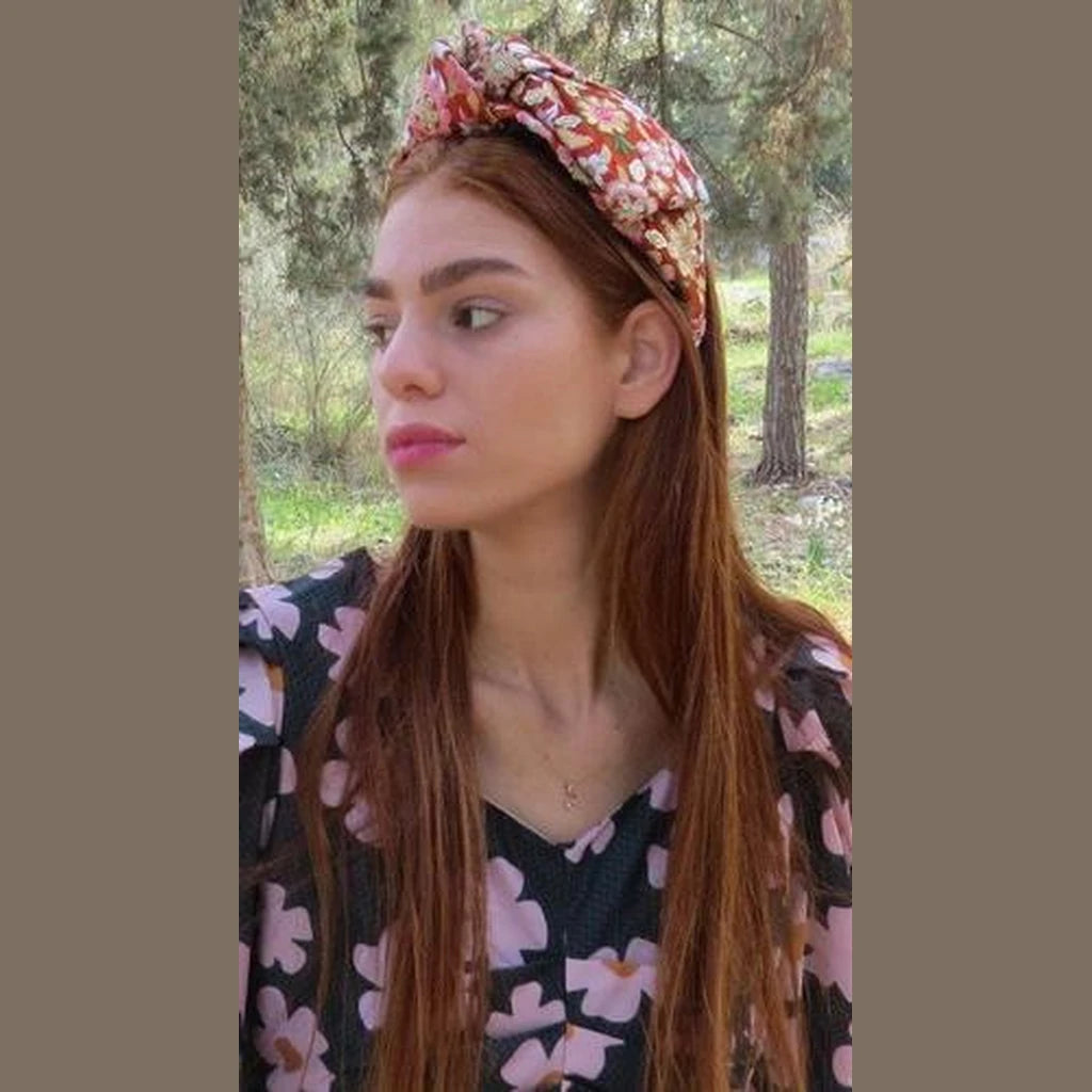 Orange Floral Headband
