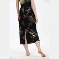 Purple & Pink Floral Velvet Skirt