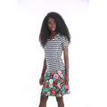 Modest Swimwear – Flower Stripes (Short) (XS–XXL)