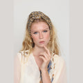 Brown & Yellow Sequin Tie Headband