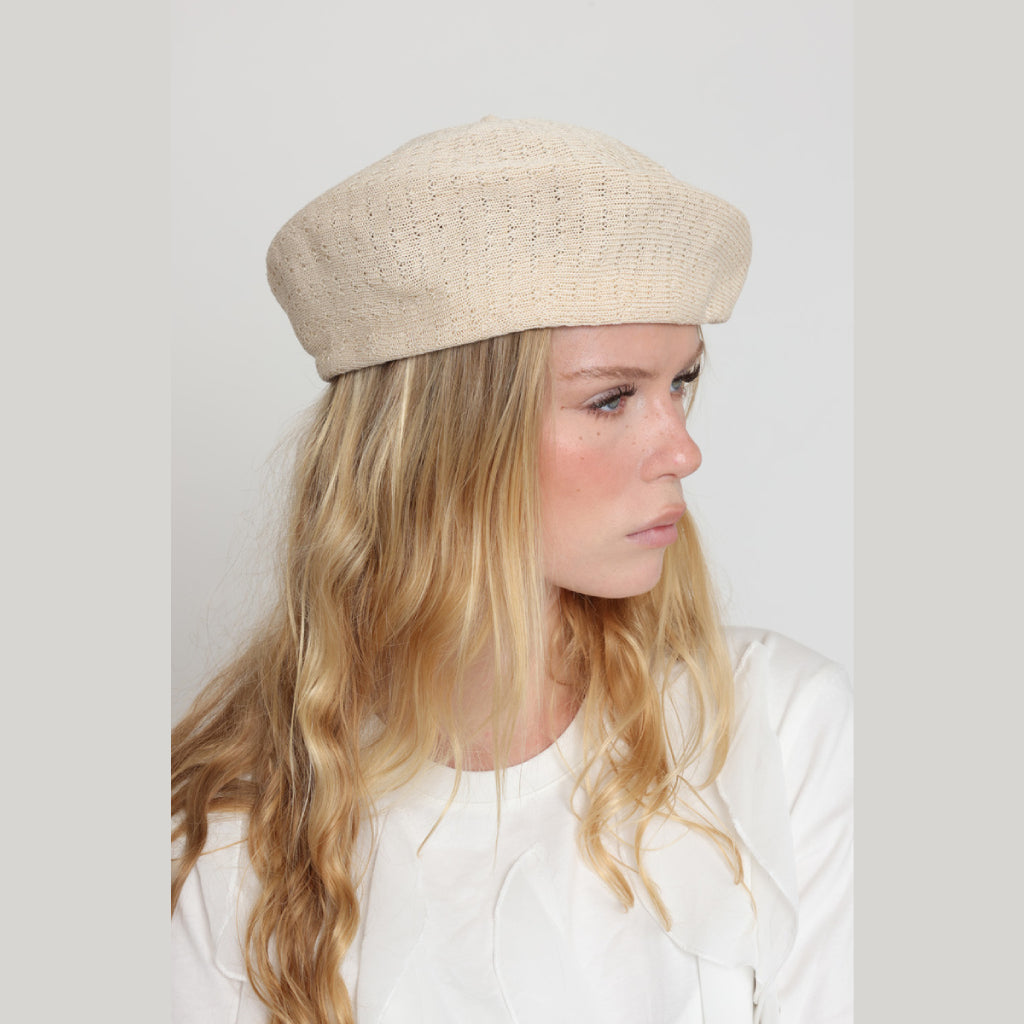Off-White Crochet Beret