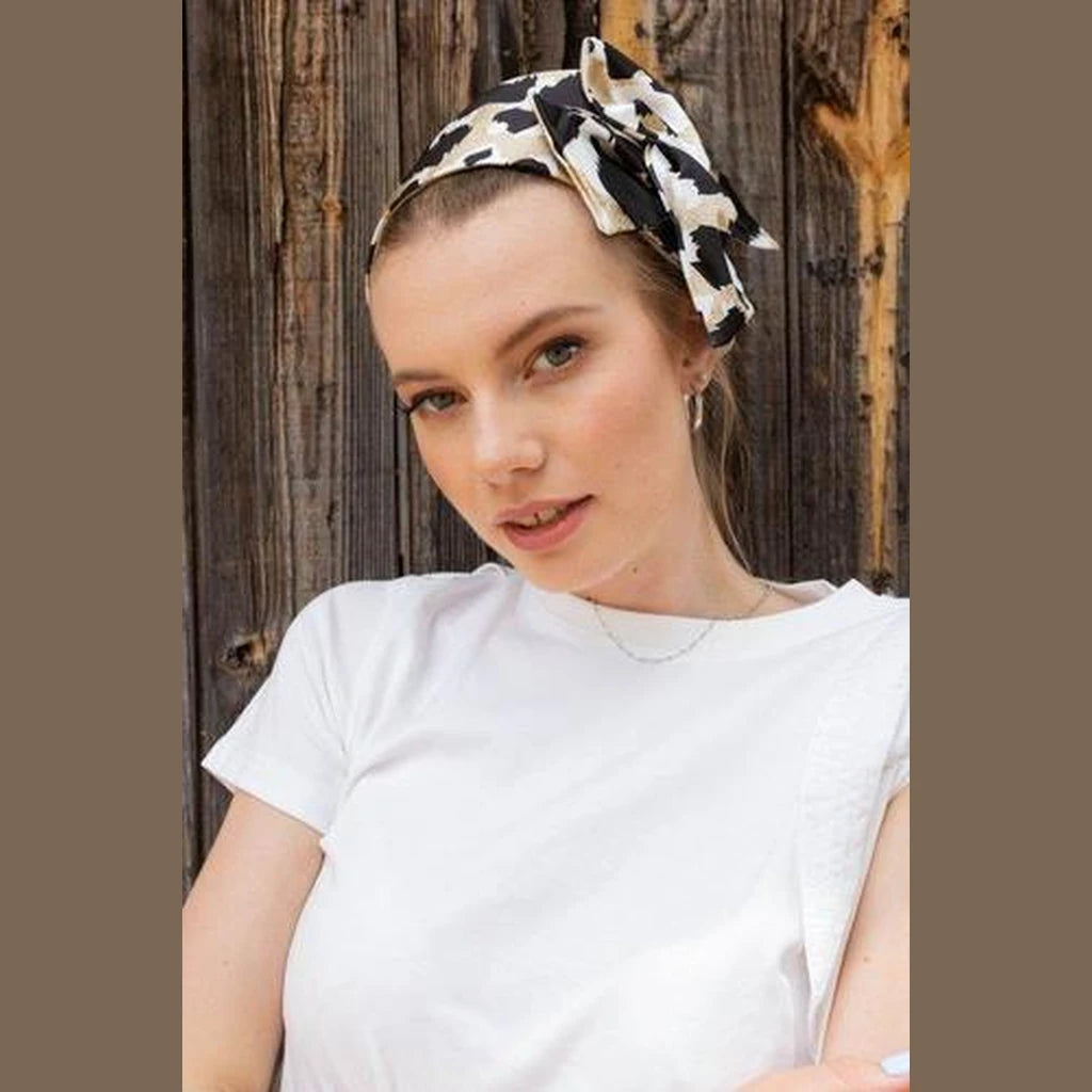 Classic Leopard Print Full Coverage Headwrap