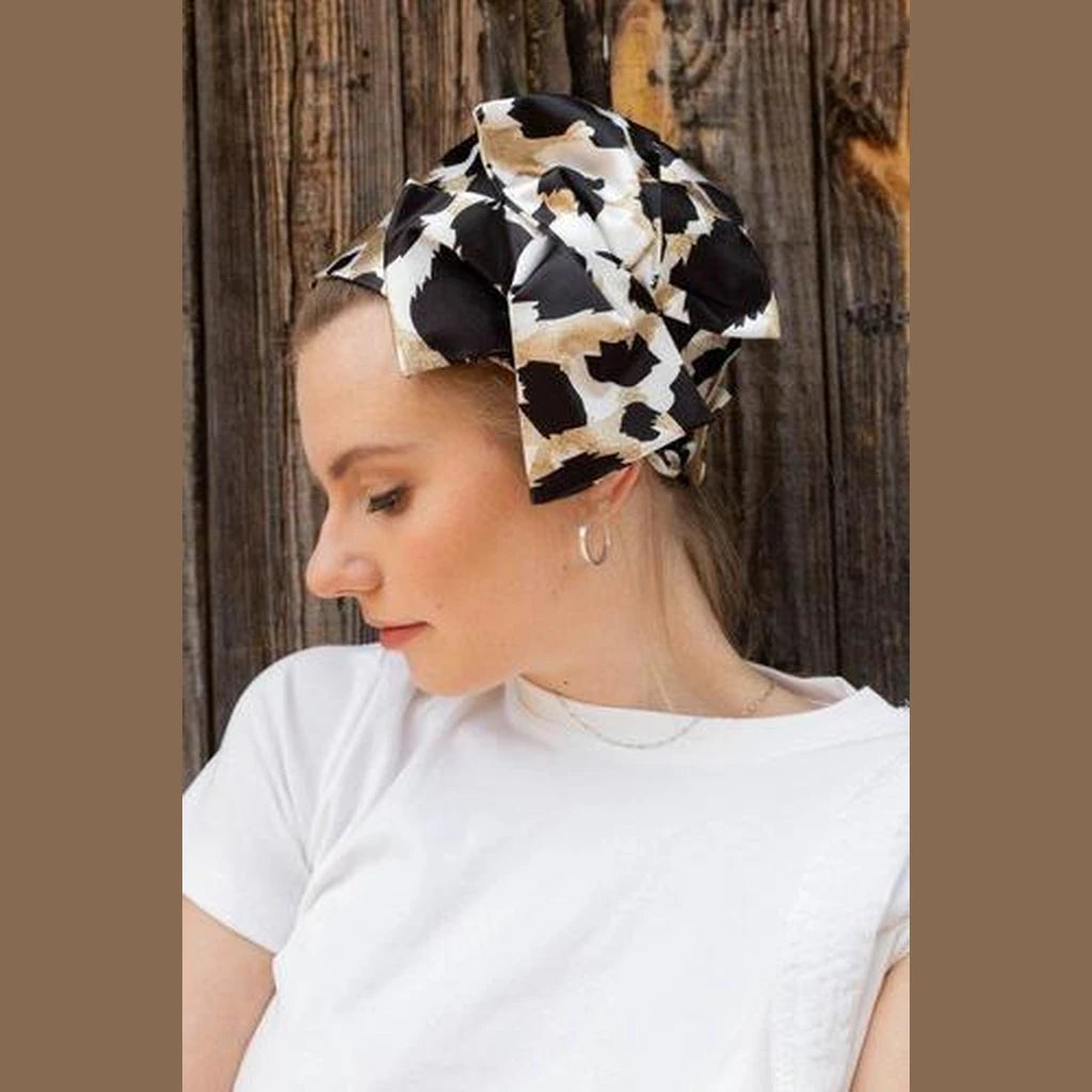 Classic Leopard Print Full Coverage Headwrap