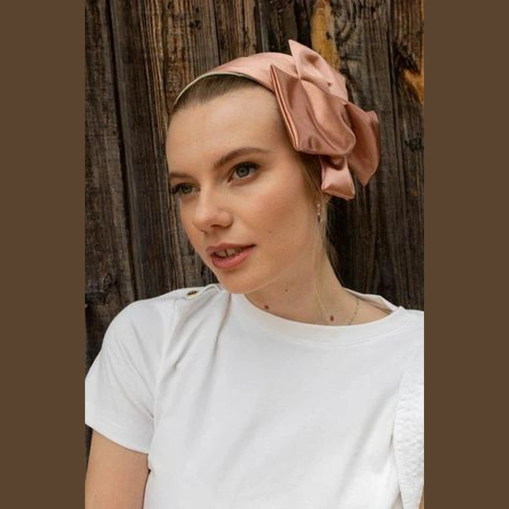 Dark Pink Satin Full Coverage Headwrap