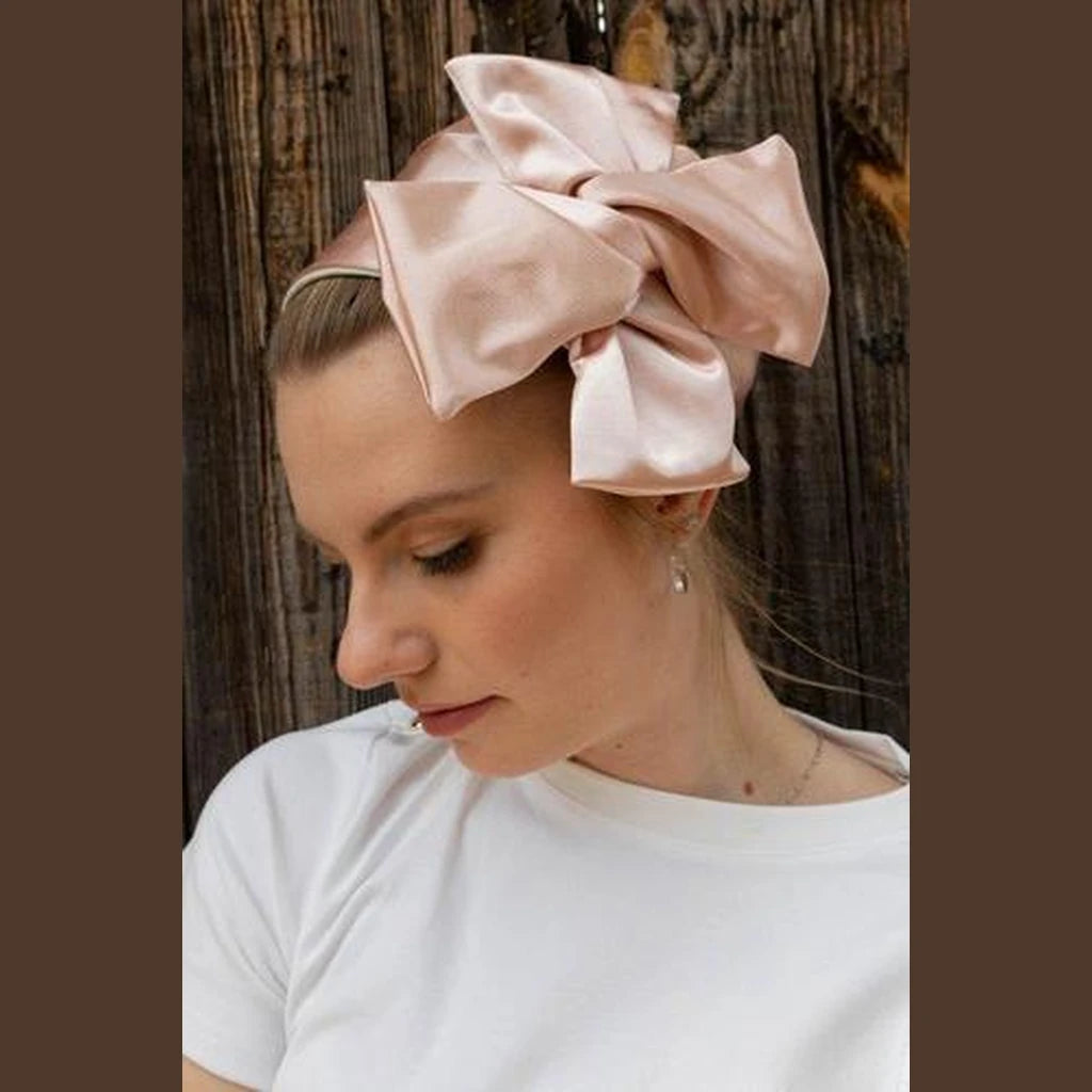 Light Pink Satin Full Coverage Headwrap