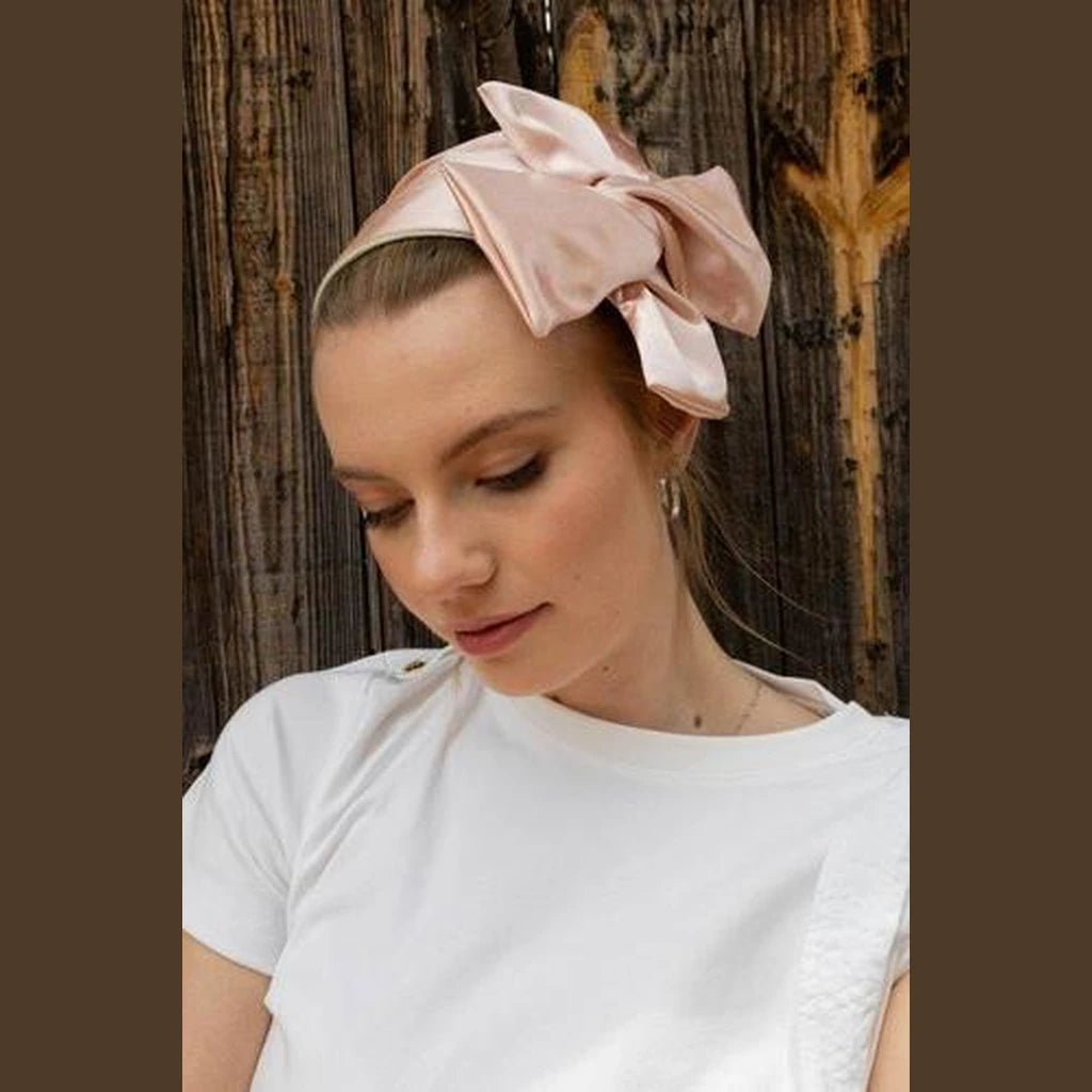 Light Pink Satin Full Coverage Headwrap