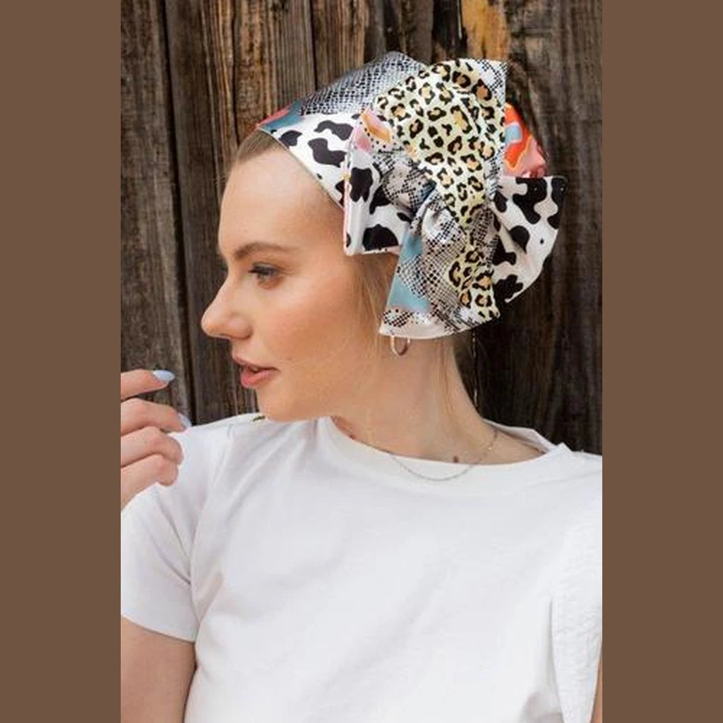 Snake Print Full Coverage Headwrap