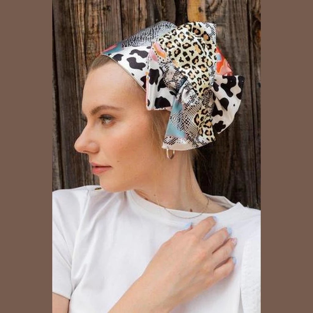 Snake Print Full Coverage Headwrap