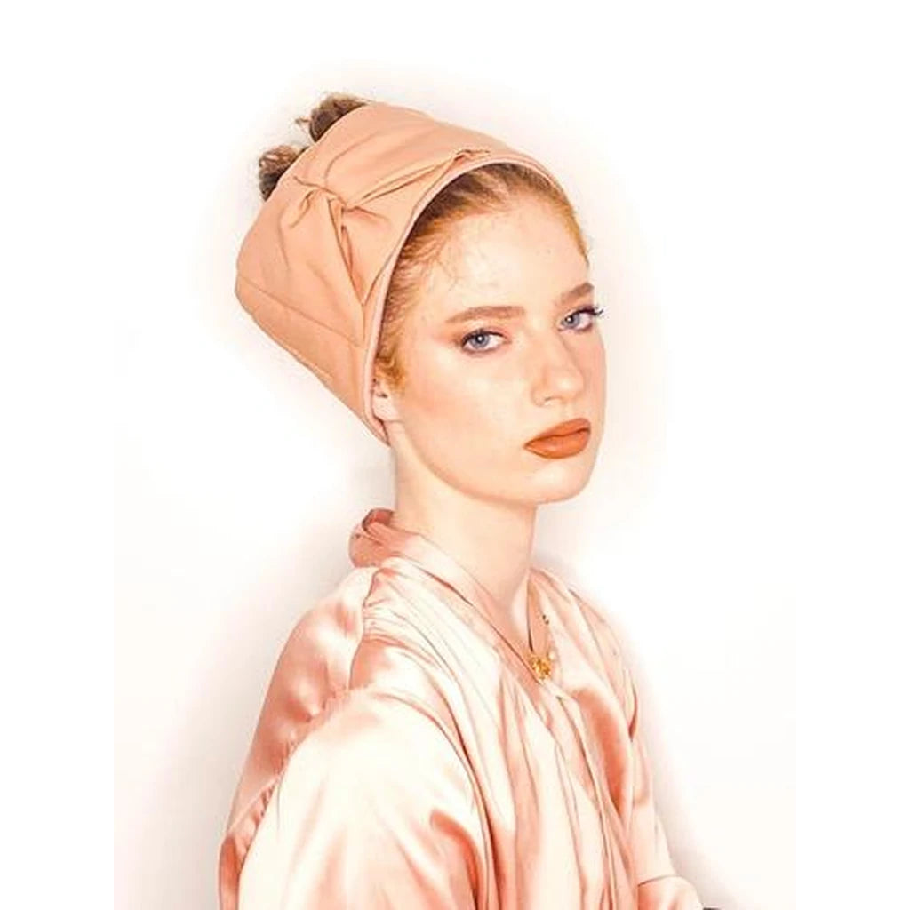Peach Solid Partial / Full Coverage Headwrap