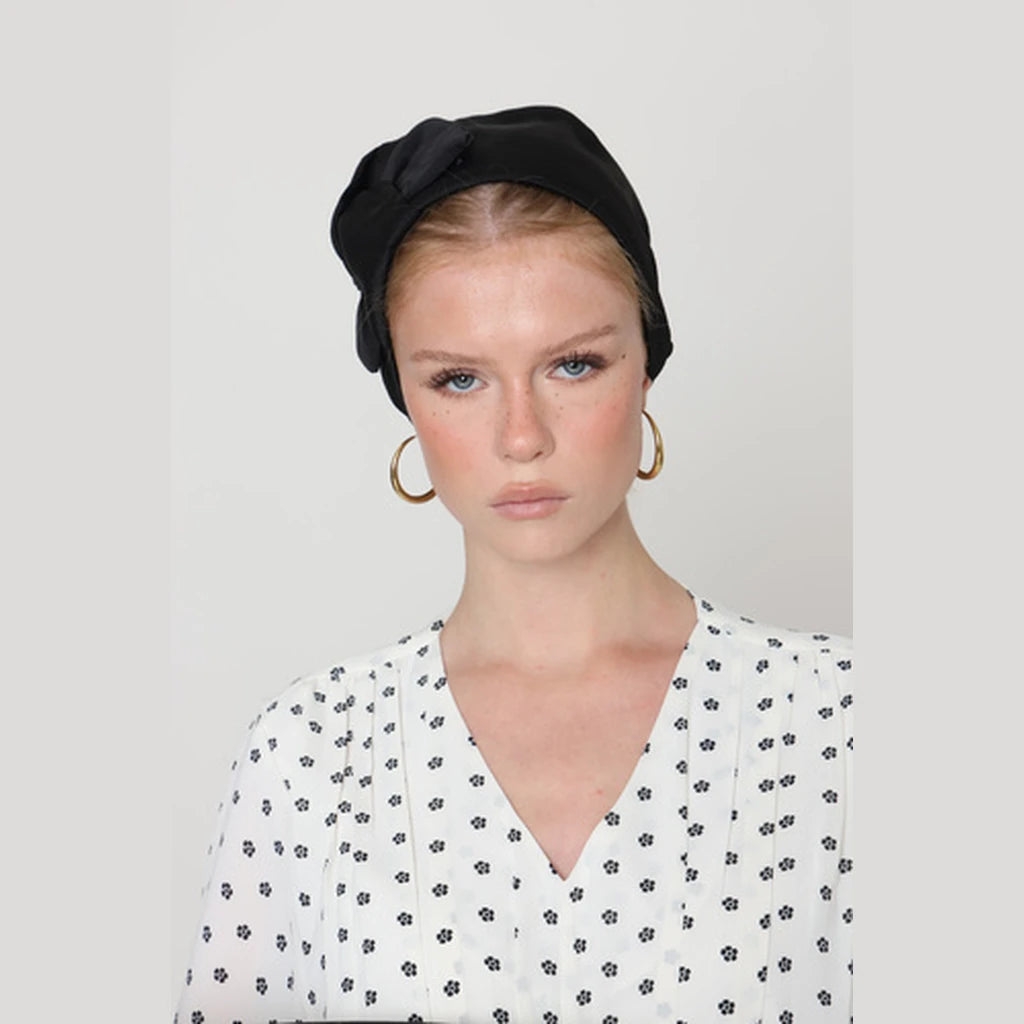 Black Satin Bow Scarf – Full or Partial Coverage