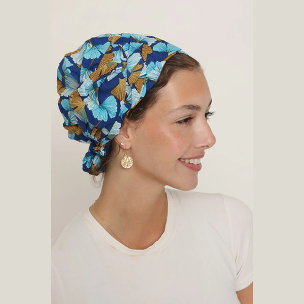 Full Coverage Bow (Foldable to Half Coverage) Cotton Blue