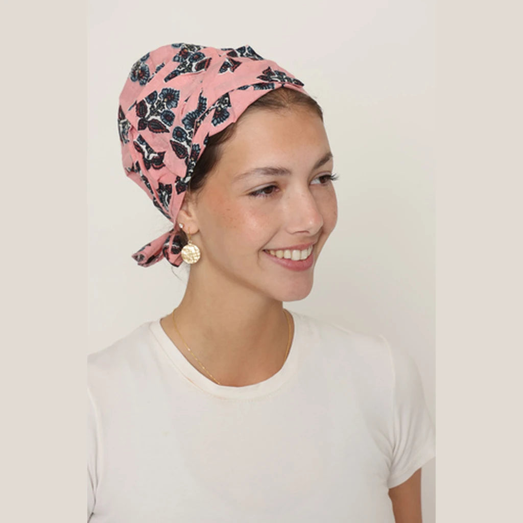 Pink Cotton Bow Scarf – Full or Partial Coverage