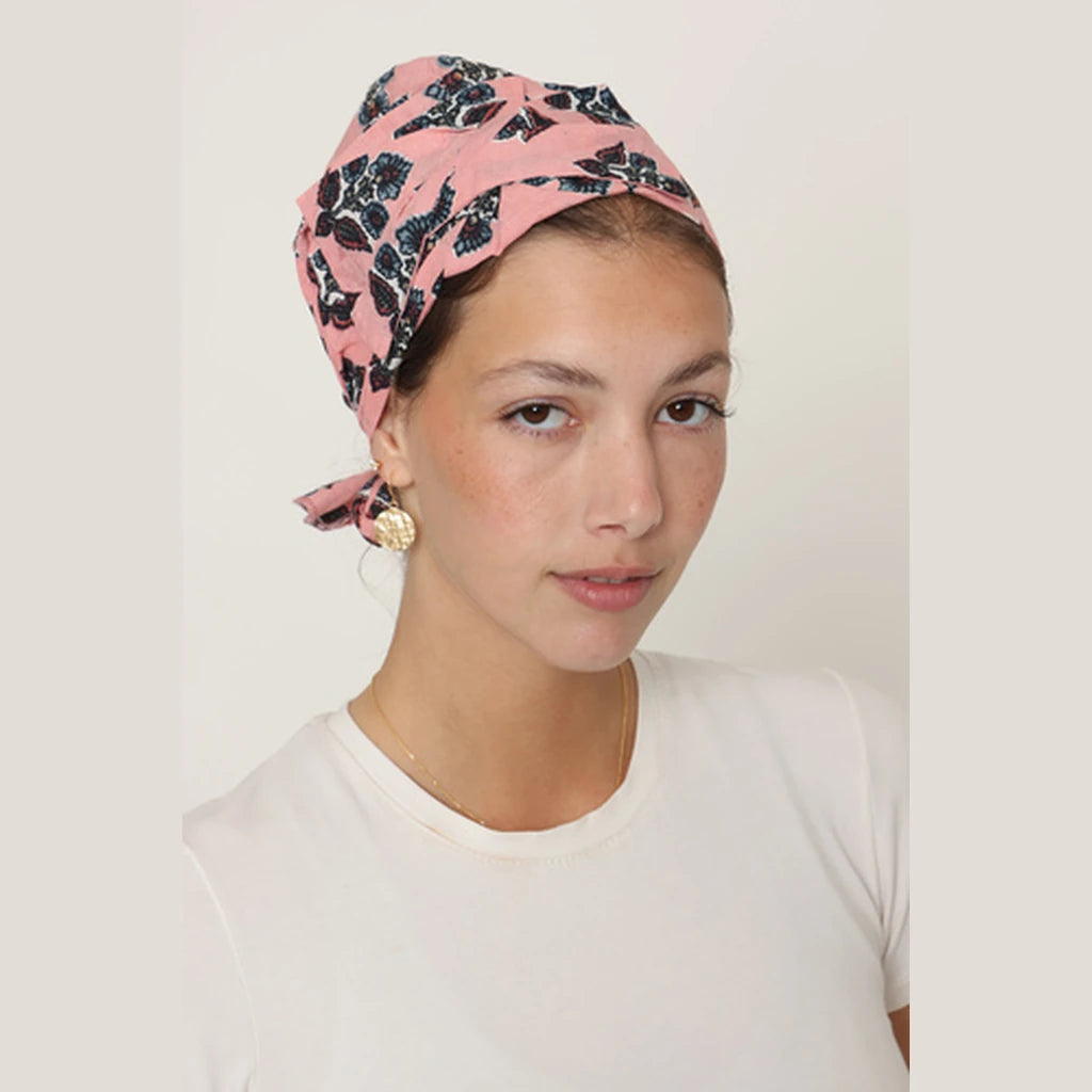 Pink Cotton Bow Scarf – Full or Partial Coverage