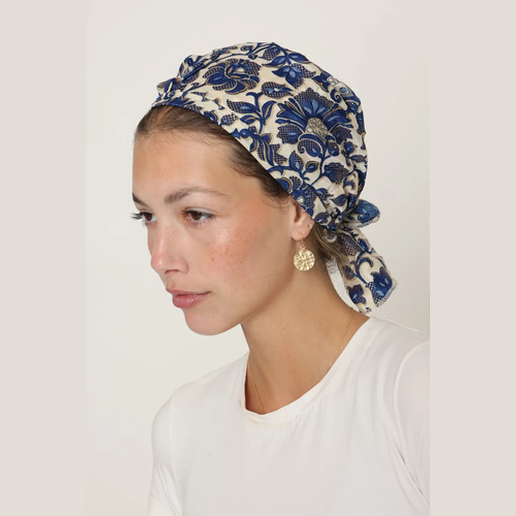 Blue Paisley Bow Scarf – Full or Partial Coverage