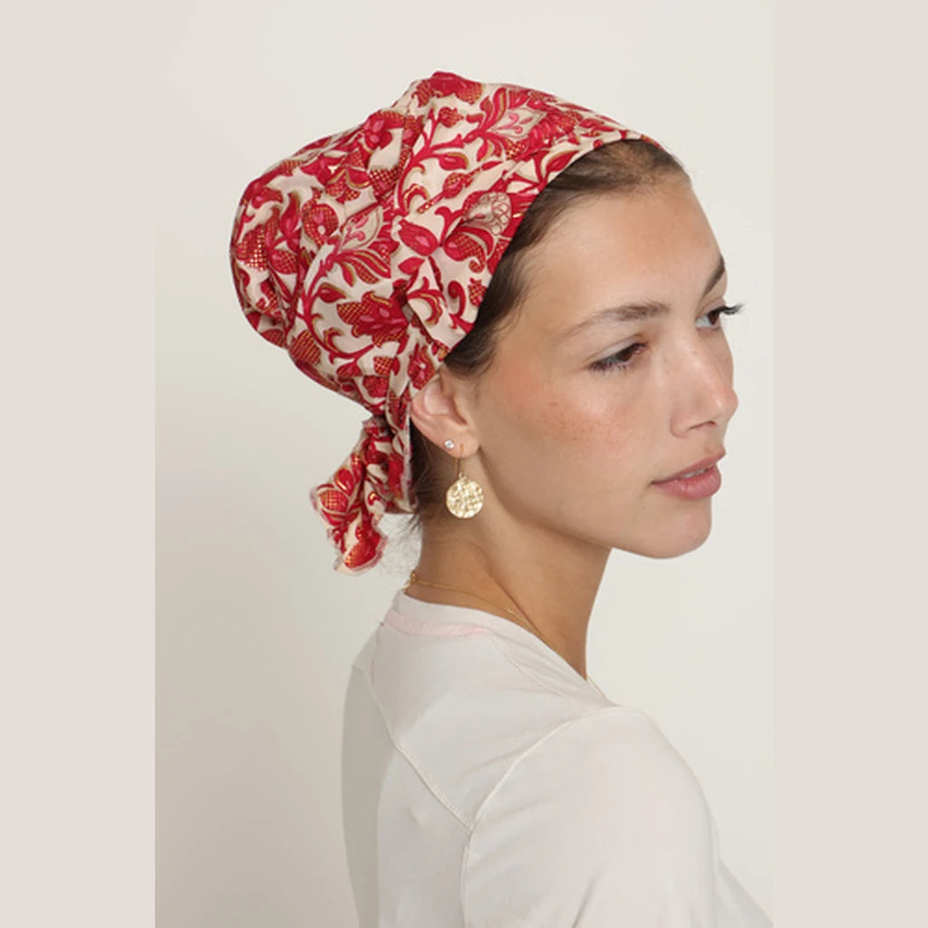 Red Paisley Bow Scarf – Full or Partial Coverage