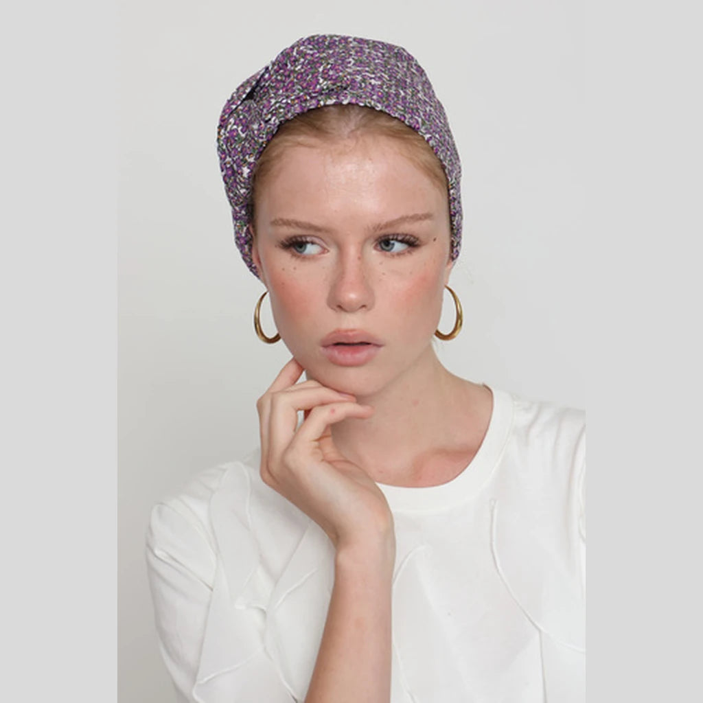 Purple Sequin Bow Scarf – Full or Partial Coverage