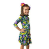 Green Daisy Two-Piece Modest Swimsuit