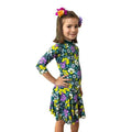 Green Daisy Two-Piece Modest Swimsuit