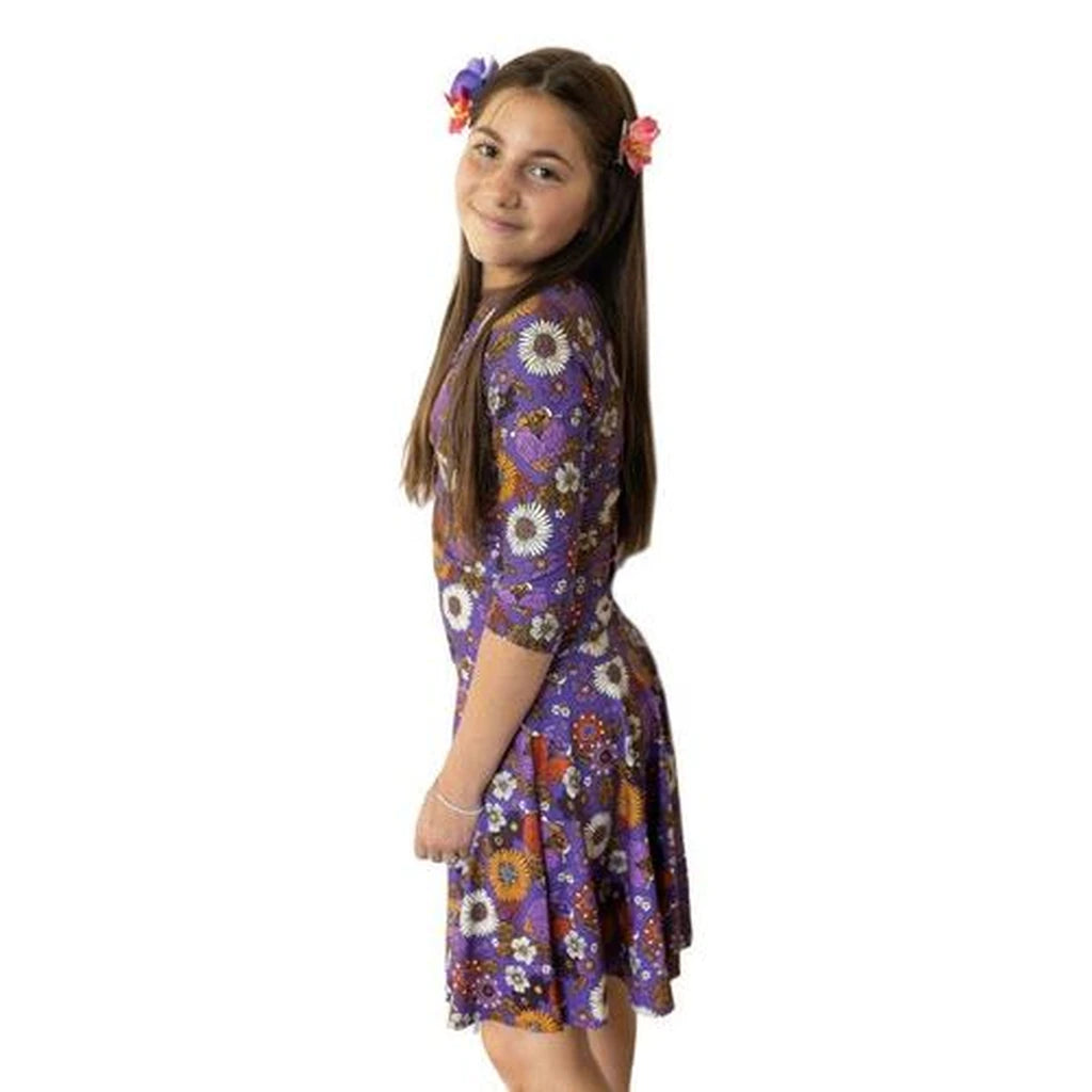 Purple Marley Two-Piece Modest Swimsuit