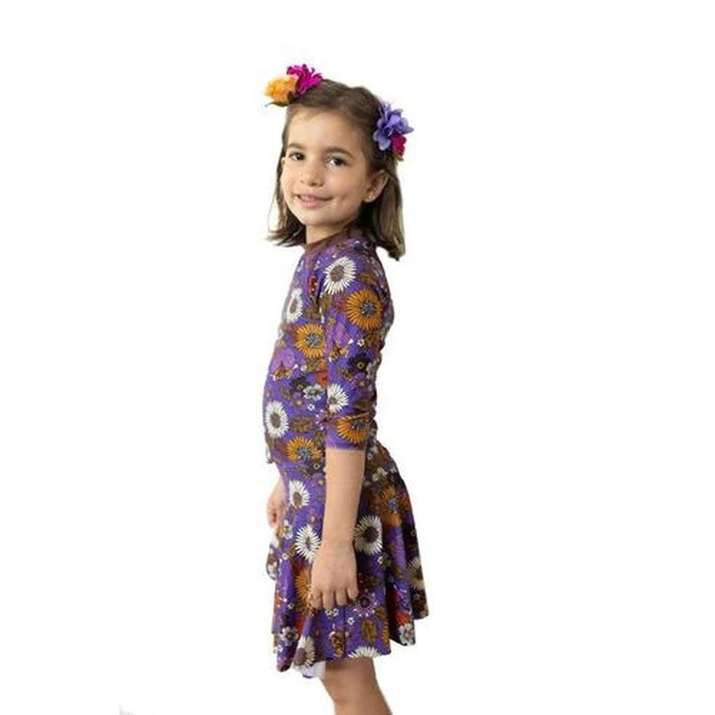 Purple Marley Two-Piece Modest Swimsuit