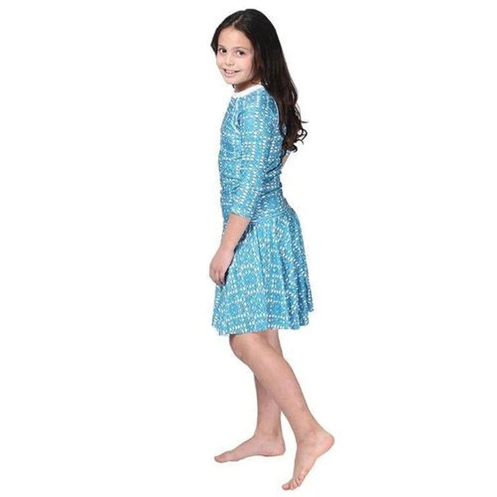 Turquoise Two-Piece Modest Swimsuit