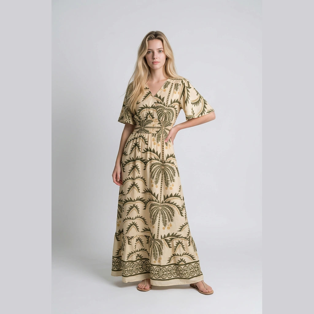 Golden Crown Maxi Dress