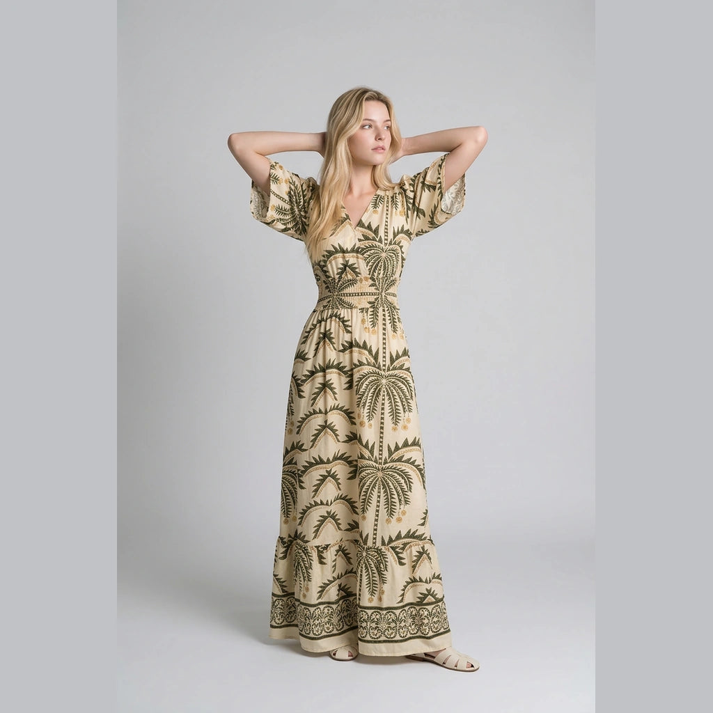 Golden Crown Maxi Dress