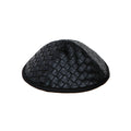 Blue Label Faux Leather Kippah – Black