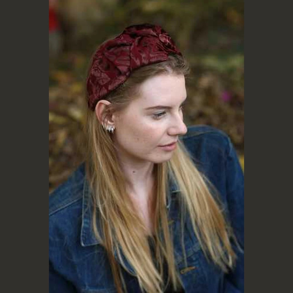 Burgundy Knot Headband