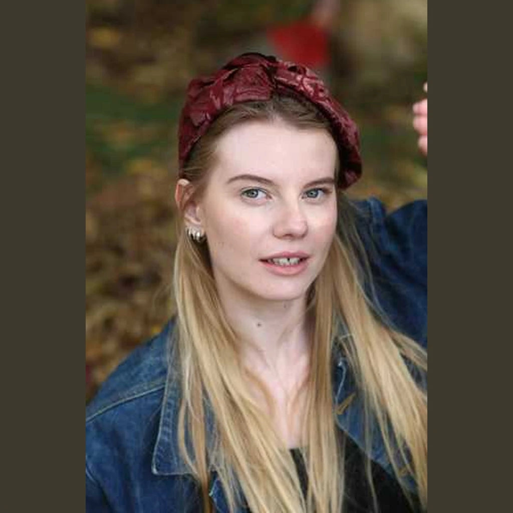 Burgundy Knot Headband