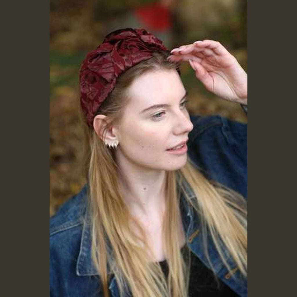 Burgundy Knot Headband