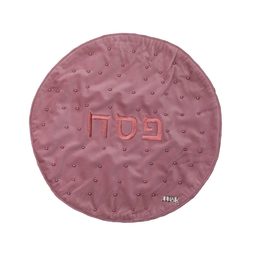 Dark Pink Velvet Passover Matzah Cover