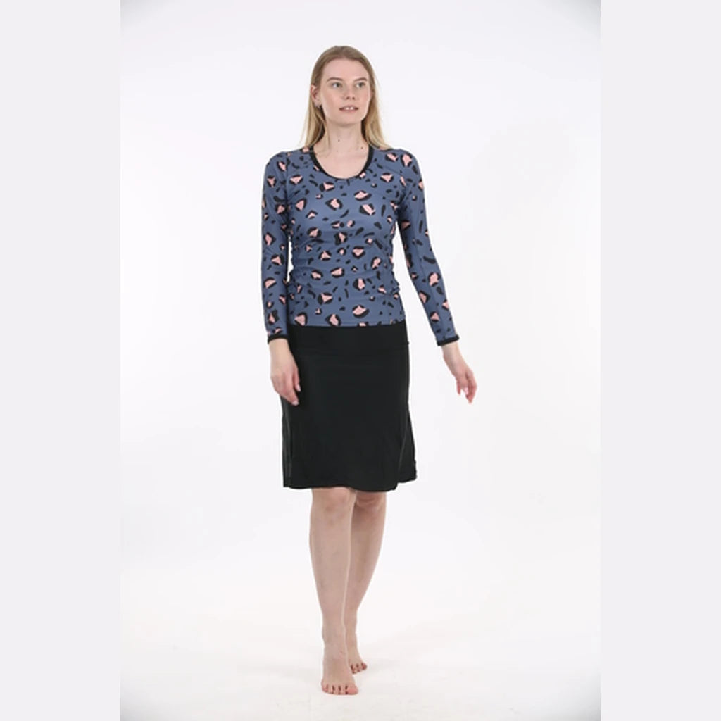 Modest Swimwear – Blue Leopard (Long)