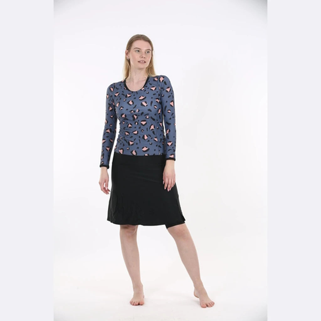 Modest Swimwear – Blue Leopard (Long)