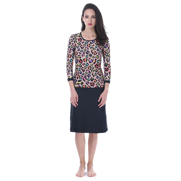 Modest Swimwear – Colourful Leopard (Long) | Only Size M Left