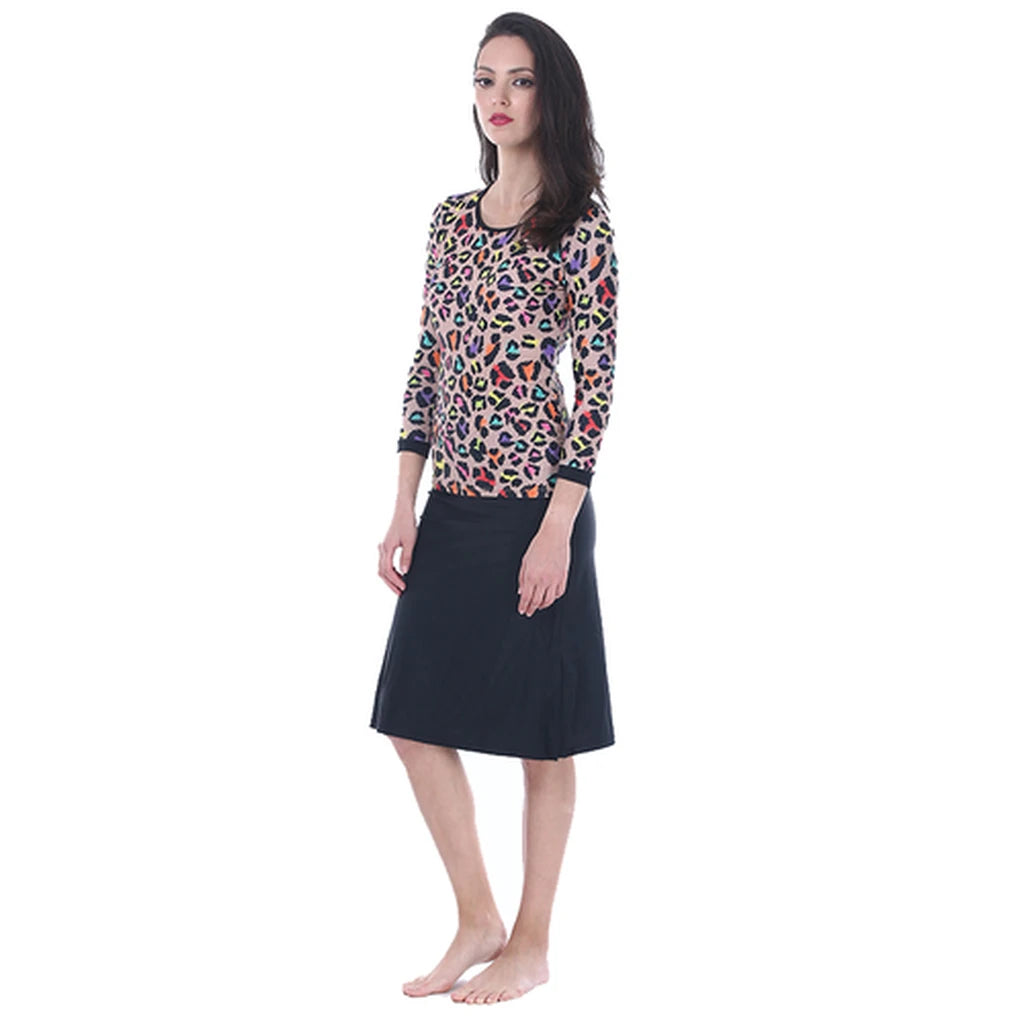 Modest Swimwear – Colourful Leopard (Long) | Only Size M Left