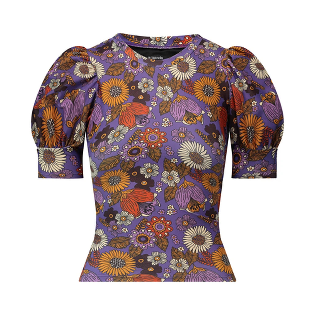 Modest Swim Top with Short Sleeves – Marley Purple XS–3XL