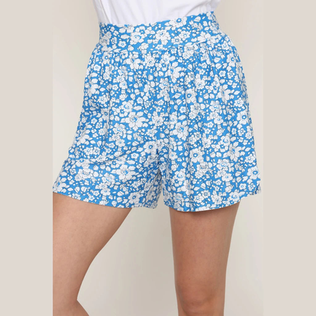 Blue Floral Swim Shorts XS–XXL