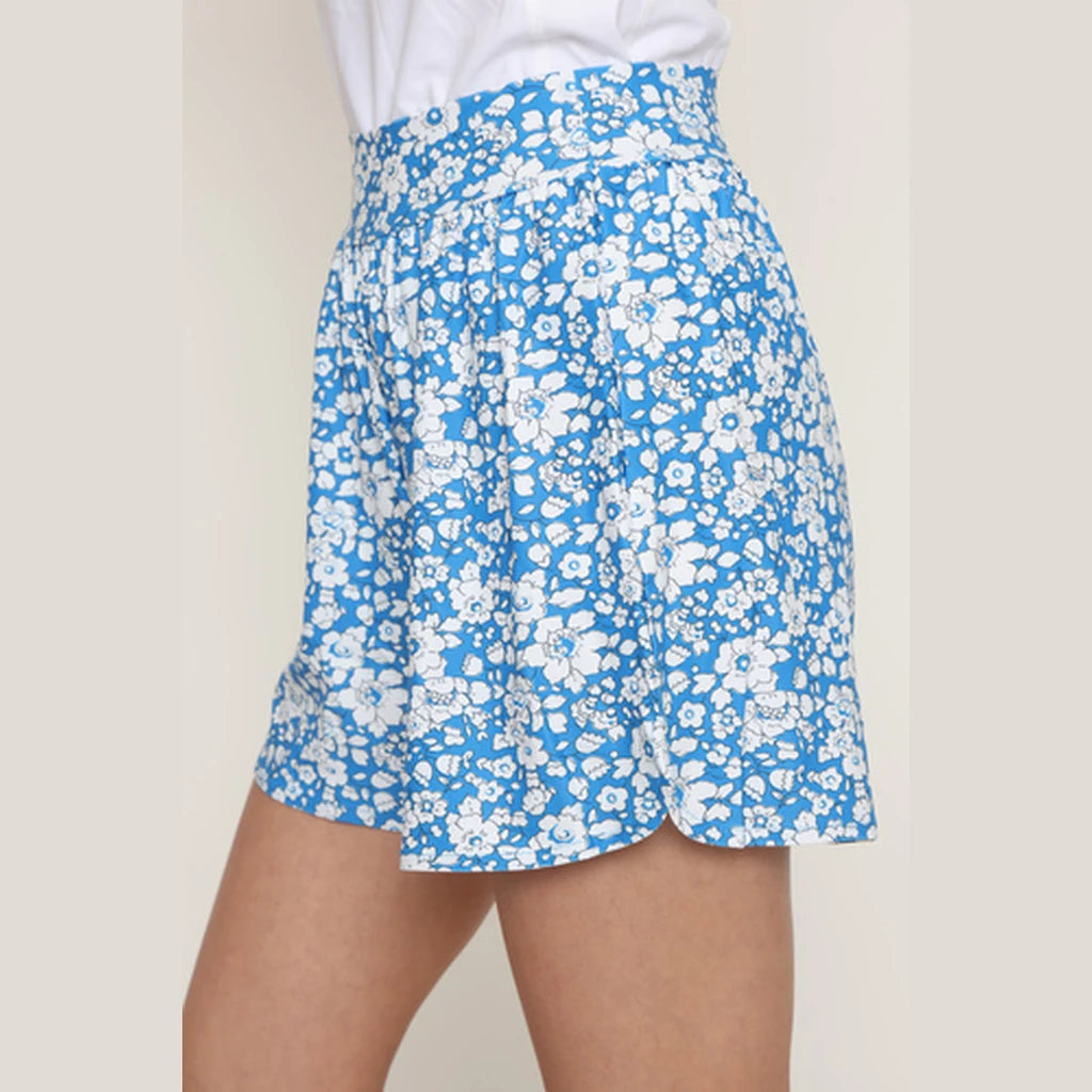 Blue Floral Swim Shorts XS–XXL