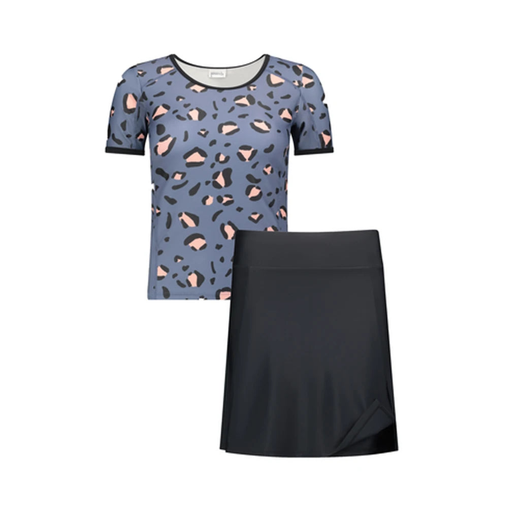 Modest Swimwear – Blue Leopard (Short)