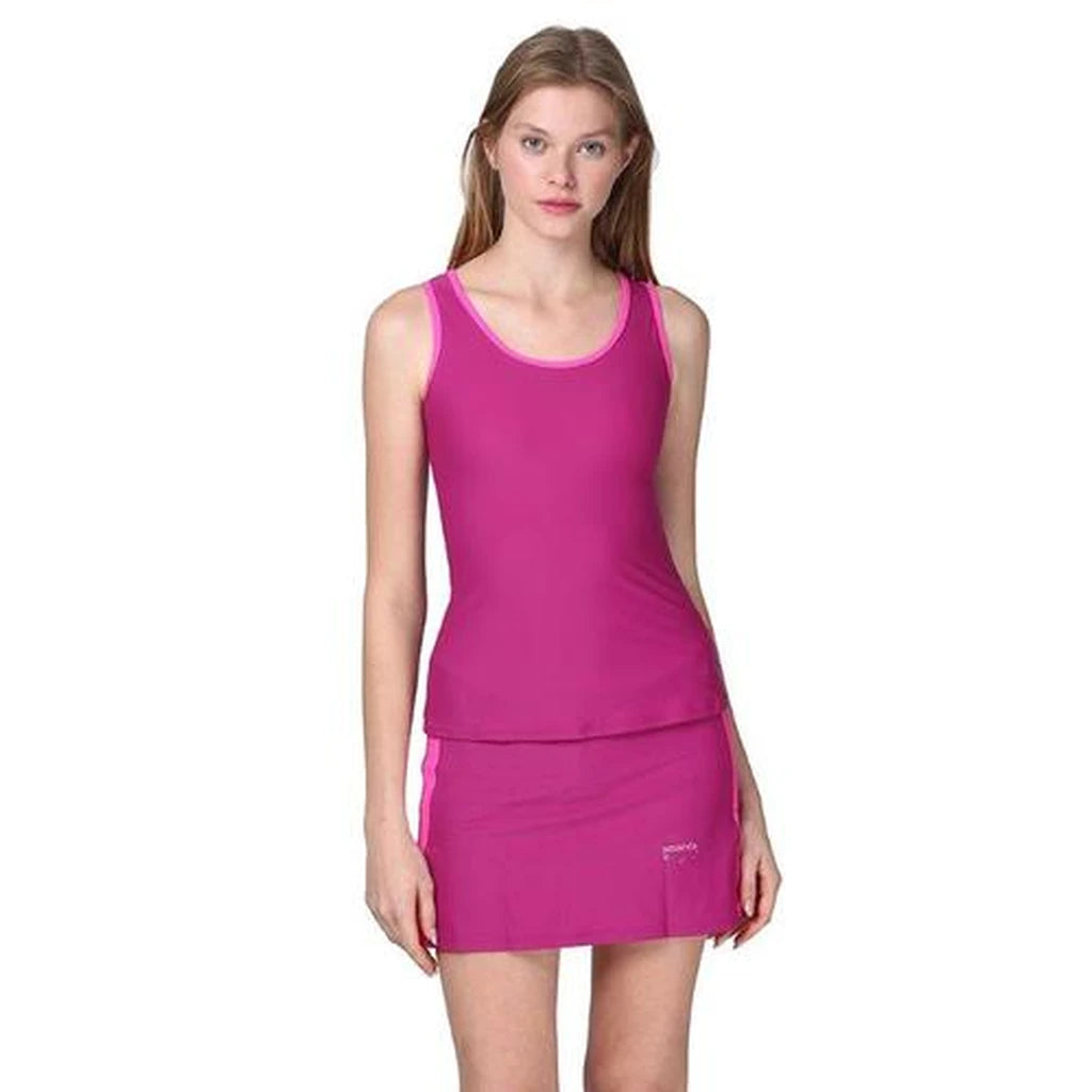 Purple Pink Neon Modest Tankini Swimsuit