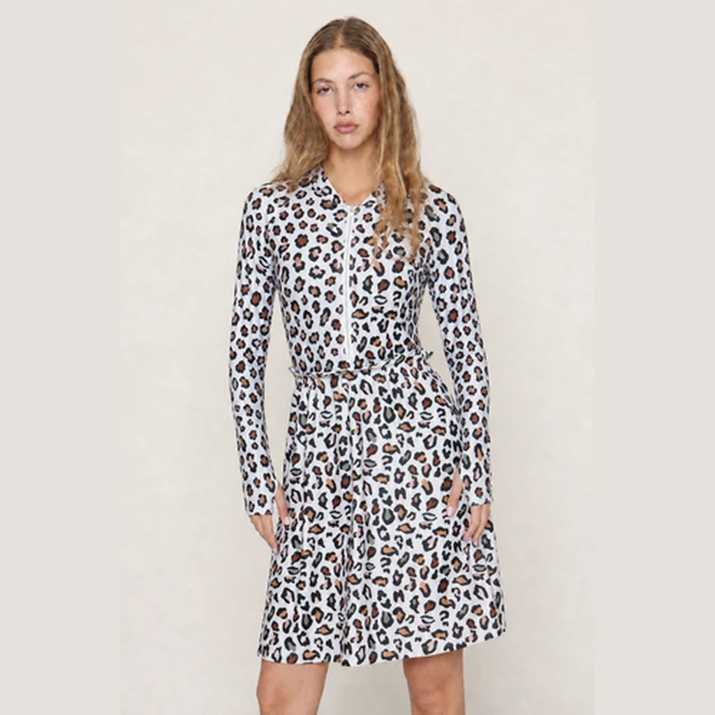 White Leopard Swim Skirt (Leggings Not Included)