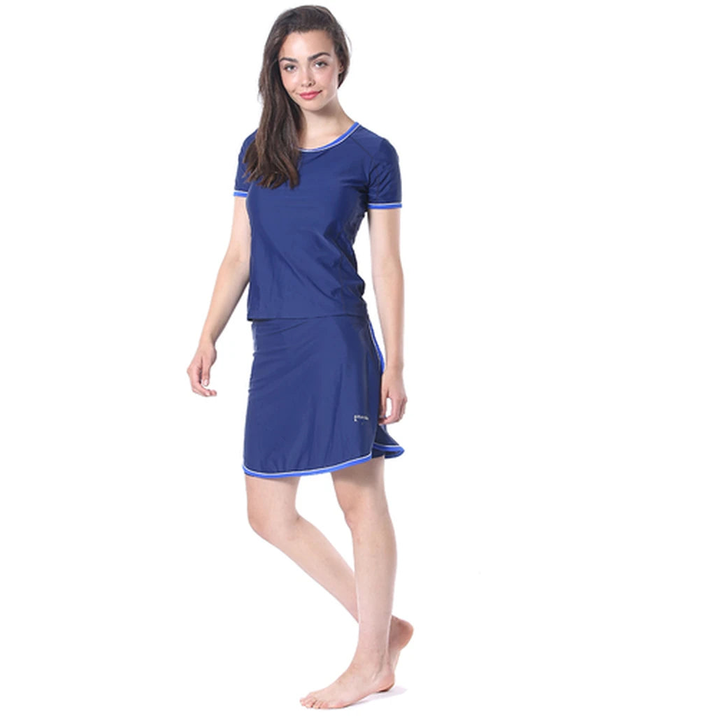 Sporty Modest Swimwear – Blue (Short) – XL & 3XL Only