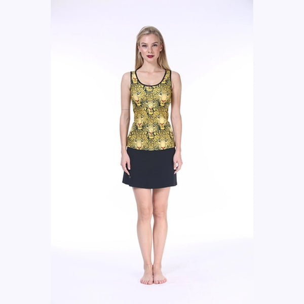 Leopard Print Modest Tankini Swimsuit – Only Size M Left