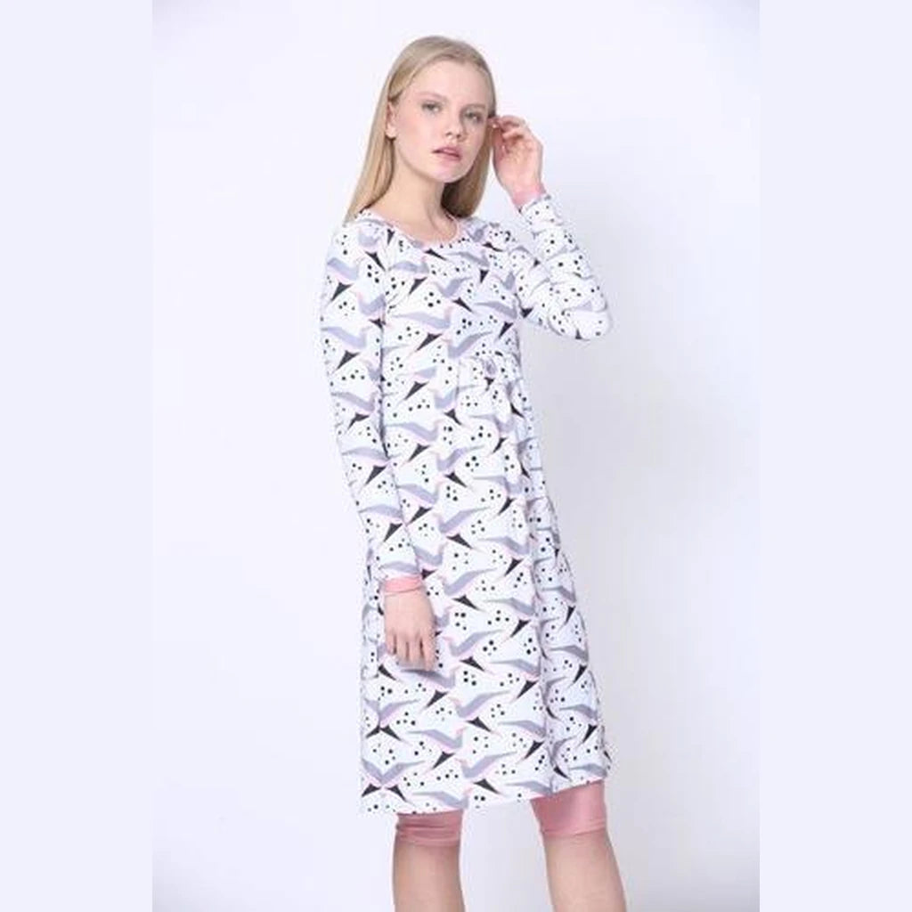 Pink Birds Modest Swim Tunic | Available in XS, M & L Only